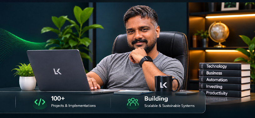 Technology entrepreneur workspace with laptop and books